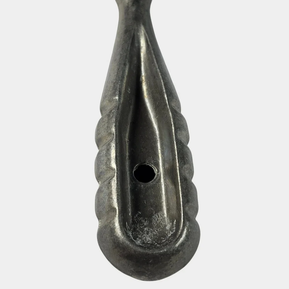 Vintage Ice Cream Scoop Silver Cast Aluminum Ribbed Handle
